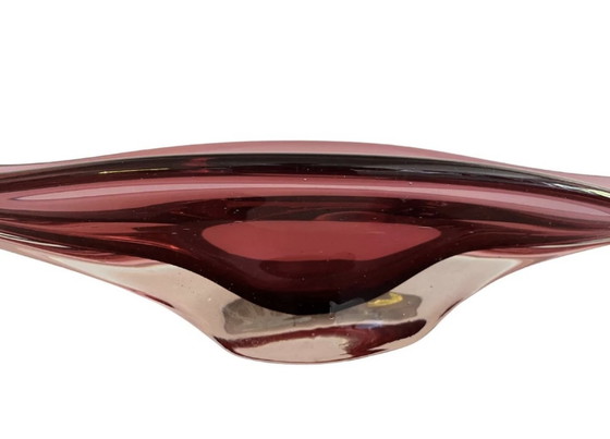 Image 1 of Rote Vase aus Muranoglas aus der Mitte des Jahrhunderts, 1960