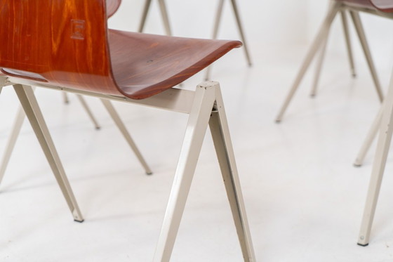 Image 1 of Juego de 6 sillas de comedor industriales “S22” de Elmar Flototto para Pagholz (Alemania, años 60).