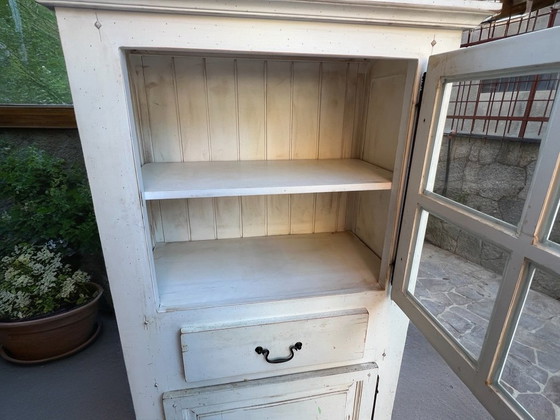 Image 1 of Antique wooden display cabinet