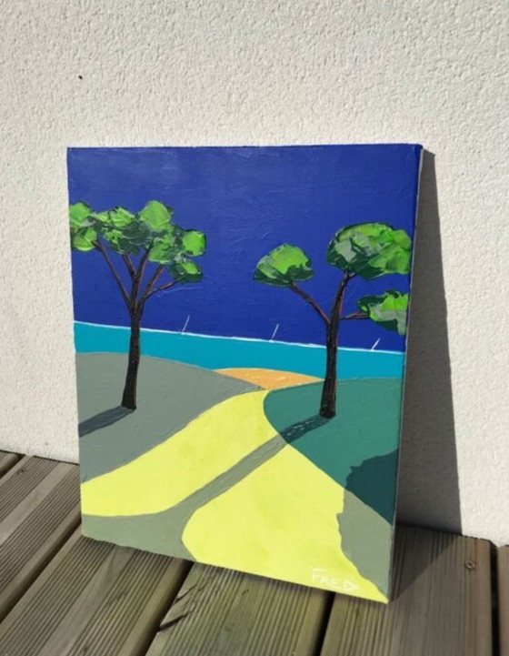 Image 1 of Acrilico su tela, cornice 41x33cm