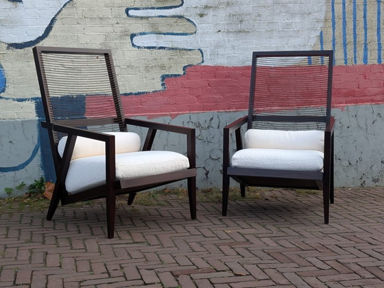 Image 1 of 2 poltrone Astoria HB, disegnate da Franco Bizzozzero per il produttore italiano Bonacina Pierantonio