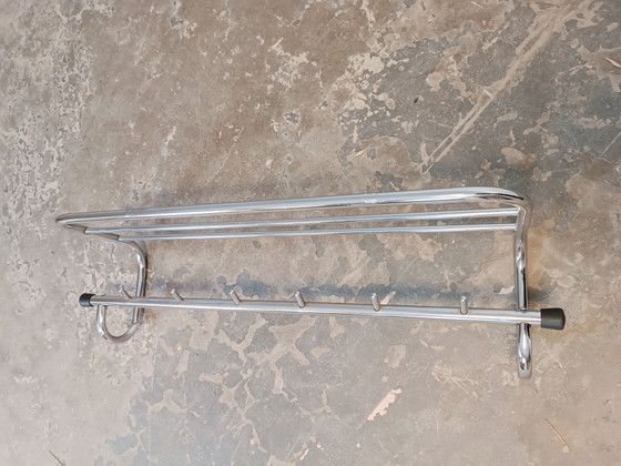 Vintage Bauhaus wall coat rack, Metal, Black (photo 8 of 15)