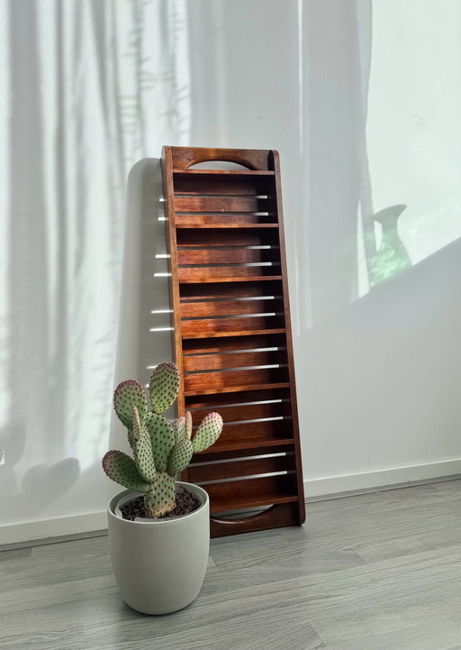Étagère à épices haute de cuisine vintage en bois ou étagère pour objets décoratifs