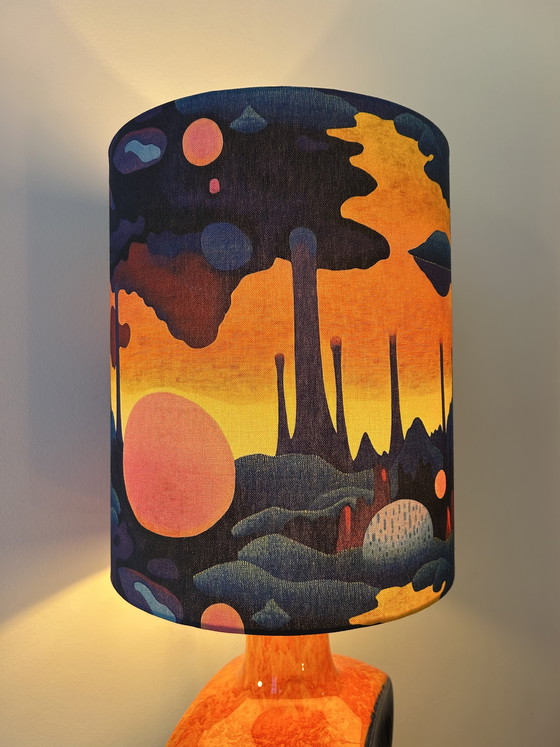 Image 1 of Era espacial: Lámpara de mesa Cari Zalloni, pieza rara, para PAN Keramik / Goebel.