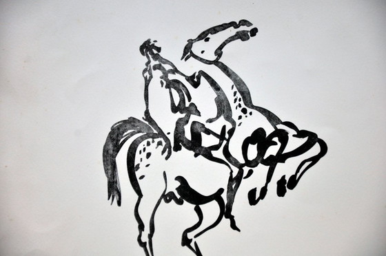 Image 1 of Rik Poot "4 riders" Litho