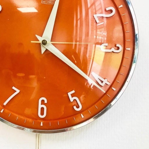 Vintage retro mid - Century Metamec wall clock 1970