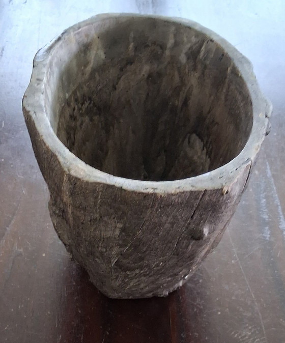 Image 1 of Faux Bois flower pot