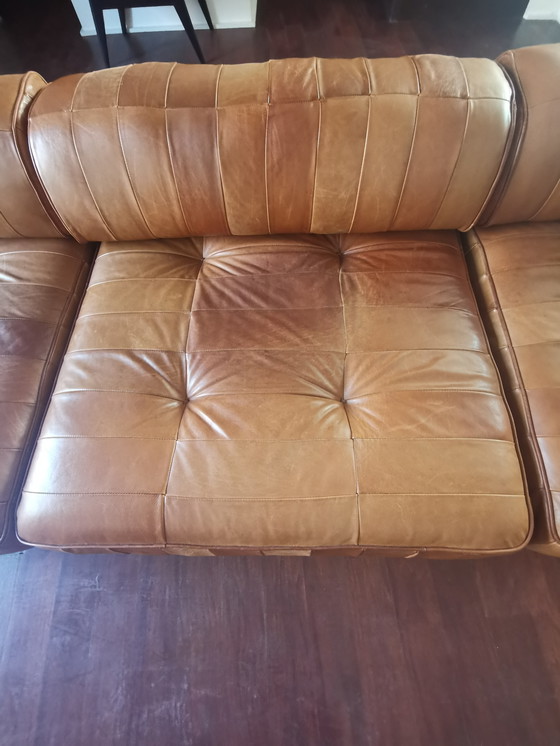 Image 1 of DE SEDE DS 88 modular sofa in cognac patchwork leather