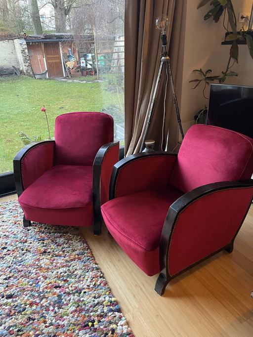 Paire fauteuil club