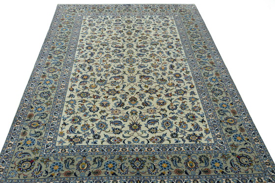 Image 1 of Tappeto orientale Kashan Cork firmato, annodato a mano - 310 x 225 cm - Verde pistacchio