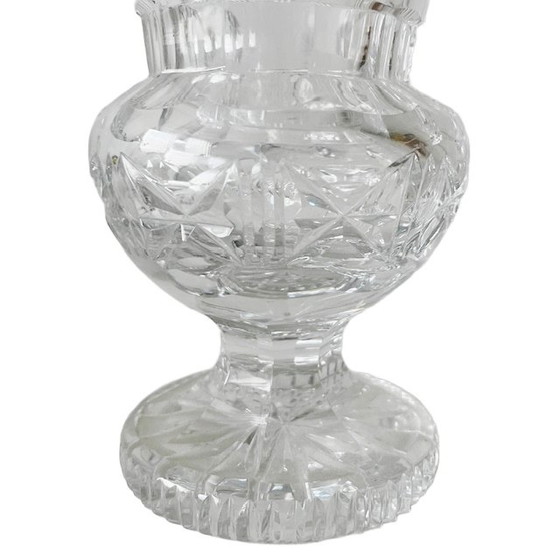 Image 1 of Vintage geslepen kristallen vaas 1980's