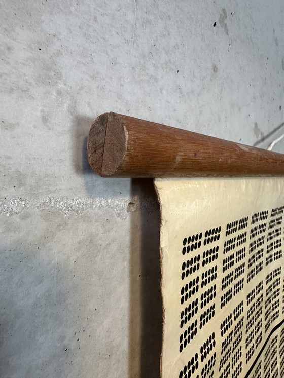 Image 1 of Carte scolaire vintage en lin - dix mille marks