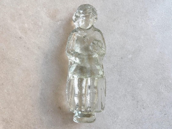 Image 1 of Tapisserie murale vintage en verre Kosta Boda représentant une fille/femme