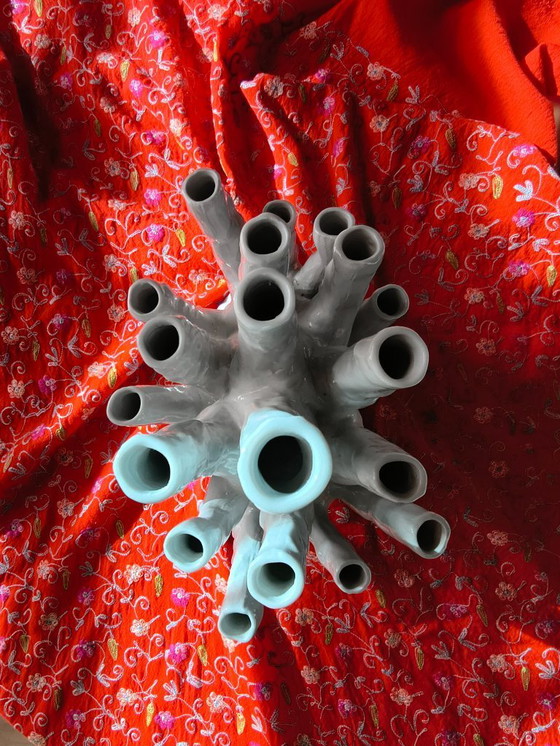 Image 1 of Jarrón Coral PolsPotten 20 tubos blanco