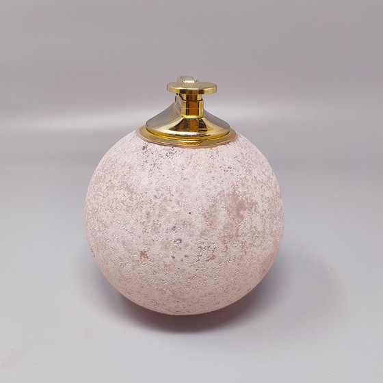 Image 1 of 1960 - Superbe briquet de table en verre dépoli de Murano par Paolo Traversi. Fabriqué en Italie