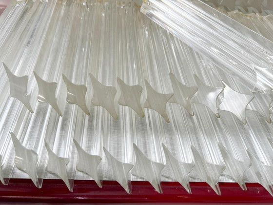 Image 1 of  Gran araña/lámpara de techo de Paolo Venini, cascada, cristal de Murano, Italia, años 70