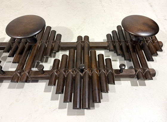 Image 1 of Appendiabiti da parete in rattan anni '70