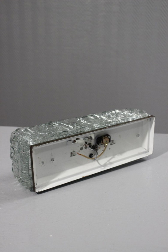 Image 1 of Applique da parete anni '70 in vetro satinato modellato in stile Kaiser, design Erco Limburg