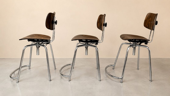 Image 1 of Set of 3 W+tS Orchestra Chairs - Egon Eiermann - Vintage design 1984