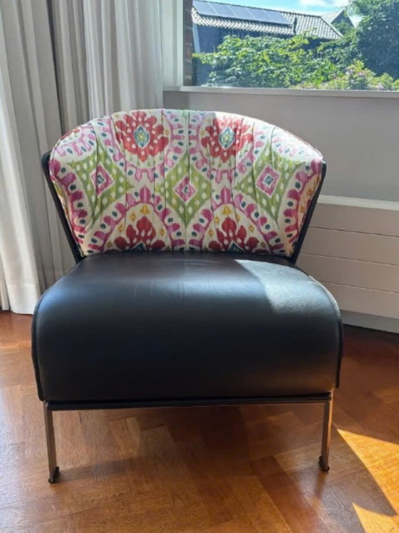 2x Elba chair Cappellini - design Franco Raggi 1983, Armchairs, Leather, Metal, Black (photo 2 of 5)