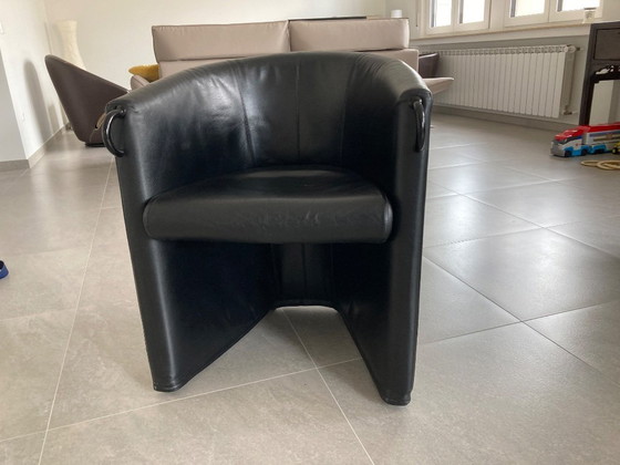 Image 1 of 4x Arflex leather chairs/clubs