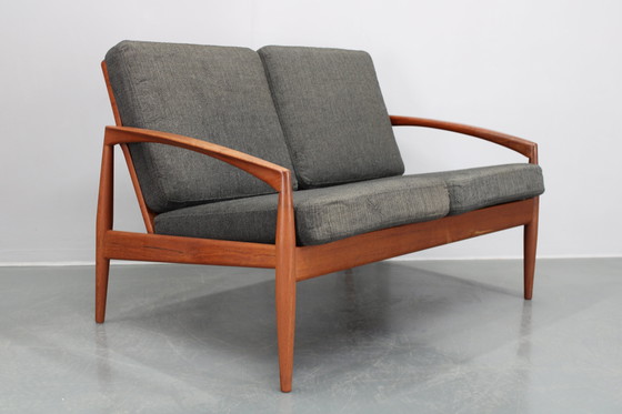 Image 1 of 1960S Magnus Olesen Papier Mes 2-zits Teak Sofa, Denemarken