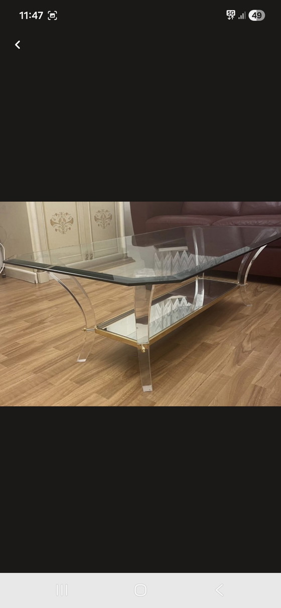Image 1 of Italian glass coffee table