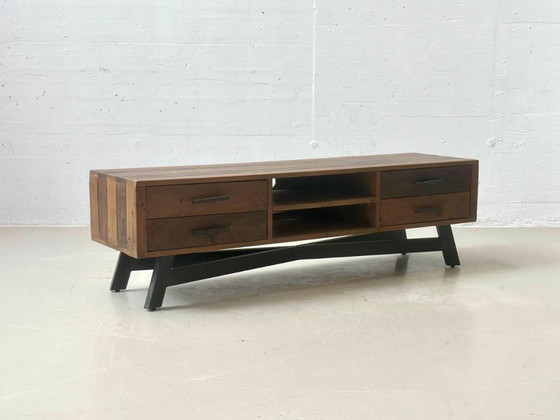 TV-meubel TAMATI, gemaakt van massief grenenhout, 2010 – tv-meubelen, Wood, Vintage (photo 11 of 14)
