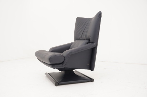 Rolf Benz 6500 Poltrona Funzione Relax Poltrona Reclinabile Pelle blu scuro – Poltrone (photo 7 of 9)