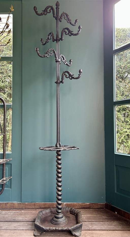 Magnifique porte-manteau ancien français authentique