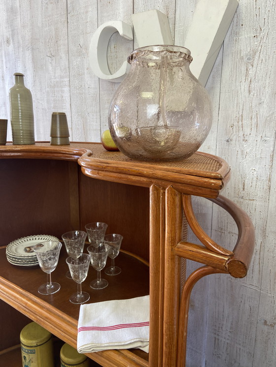 Image 1 of Bar in rattan vintage