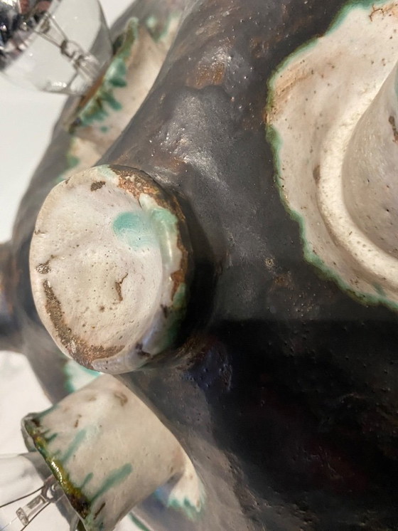 Image 1 of Brutalist keramische wandlamp