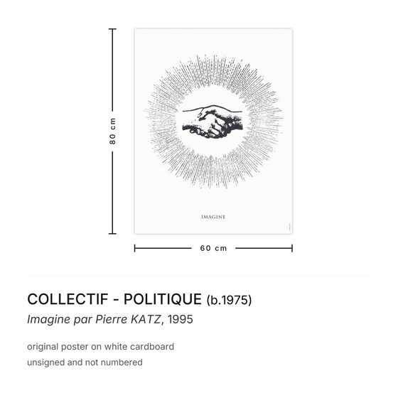 Collectif - Politique Poster Imagine Par Pierre Katz 1995 – Paper (photo 3 of 5)