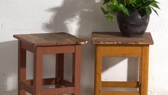 Antique bedside tables in pine wood – Central Europe, circa 1940 #7 – Nightstands, Rustic (photo 3 of 40)