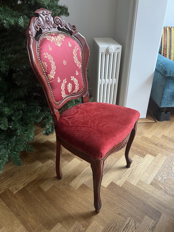 Image 1 of klassischer Stuhl neu bezogen