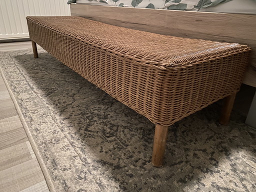Vintage rotan bankje