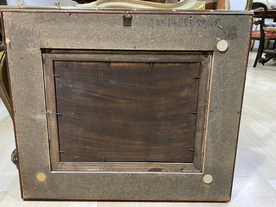 Image 1 of Antique oil painting on panel Thoroughbred Horse Italian School early 1900s