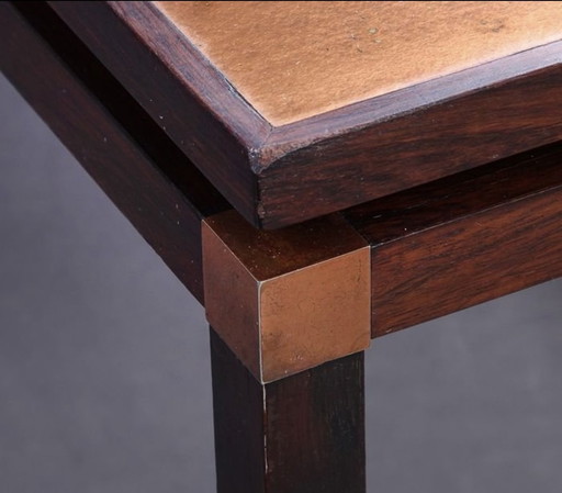 Rosewood Coffee Table with Copper Top, Denmark