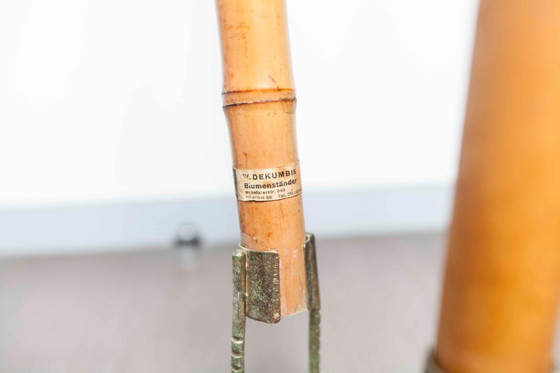 Image 1 of Atypical bamboo and brass indoor revolving plant door, Suise 1960