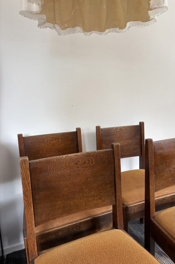 Image 1 of Art-Deco-/Amsterdamer Schule-Set mit 4 Stühlen
