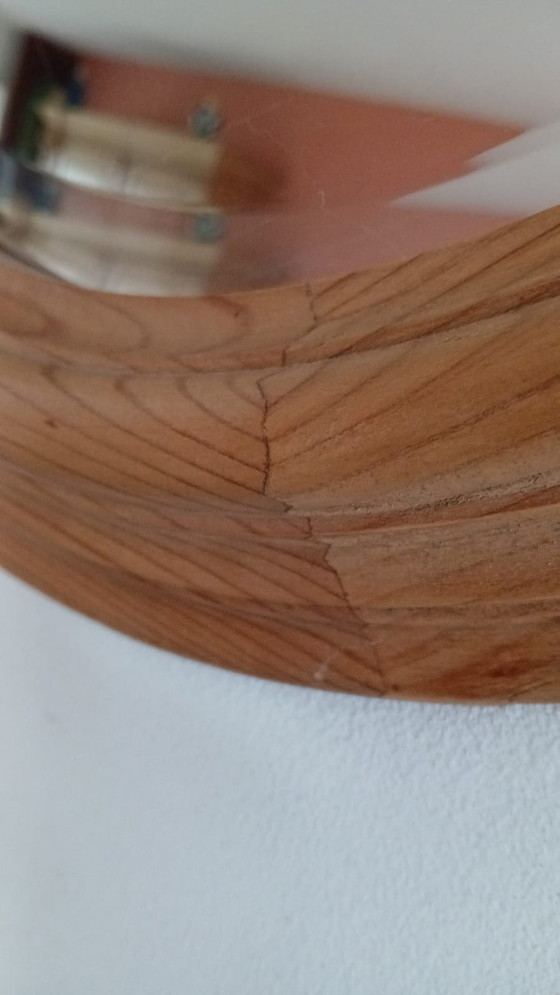 Image 1 of Tanned Pine Mirror Oval Vintage