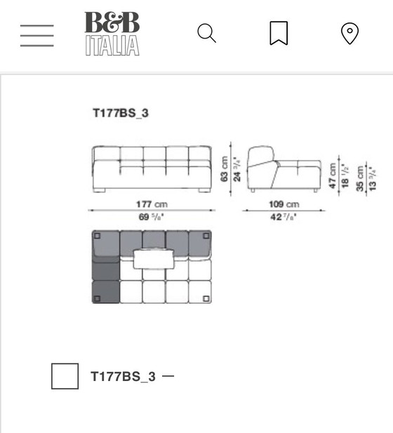 Image 1 of Elementos de sofá modular B&B Italia Tufty Time 290x330cm