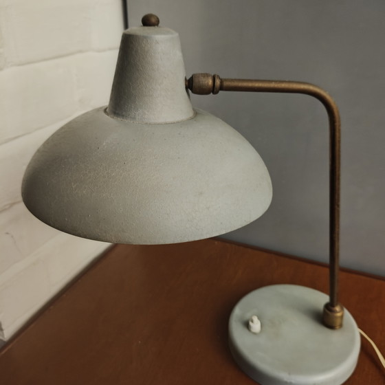 Rare Mid-Century Modern Desk Lamp – Unknown Designer – 1950s/60s – Original Condition – Table lamps, Brass (photo 13 of 15)