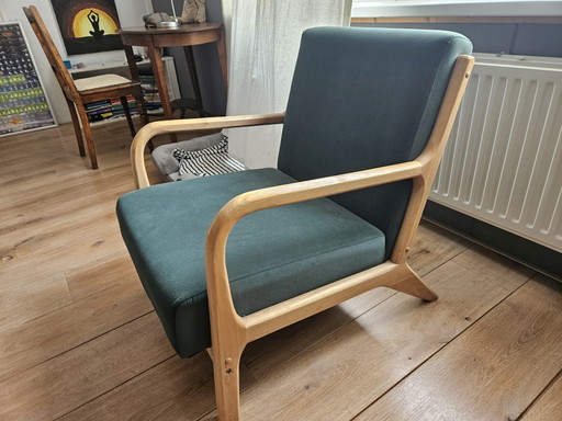 Sillón WOOOD Mark - Terciopelo - Verde botella - 75x67x82 – fauteuils, Velvet, Wood