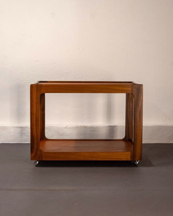 Image 1 of Mid Century Teak Trolleytafel van Opal Möbel, Duitsland, circa 1960