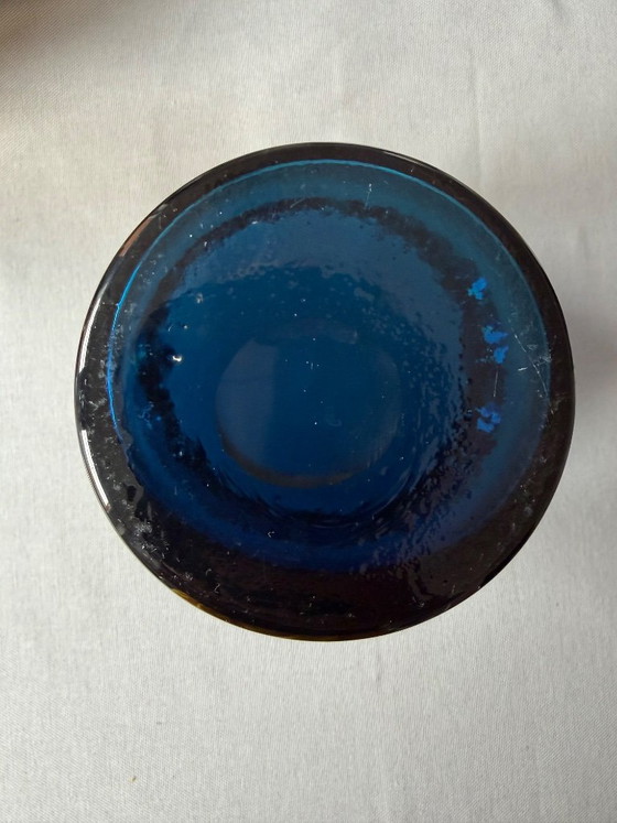 Blå Vase by Bertil Vallien For Boda Åfors Mid-Century Scandinavian Design – Glass (photo 5 of 5)