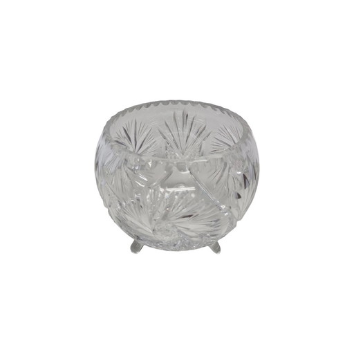 Vase convexe en cristal taillé, 2e moitié du 20e siècle