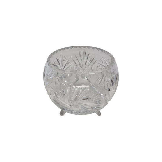 Image 1 of Cut crystal convex vase, 2nd half 20th century