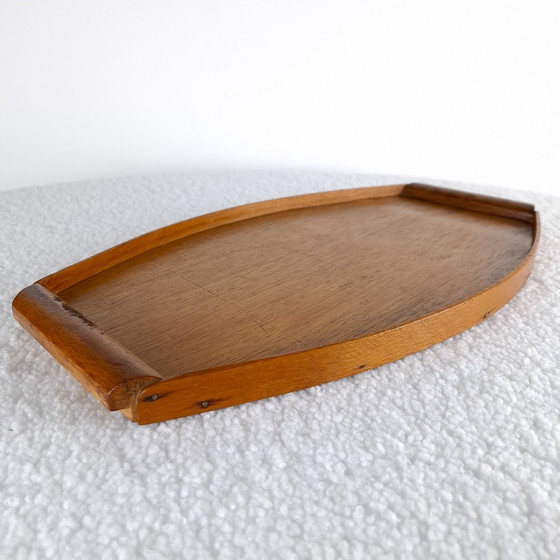 Image 1 of Art Deco wooden serving tray, 1920s/1930s, oval