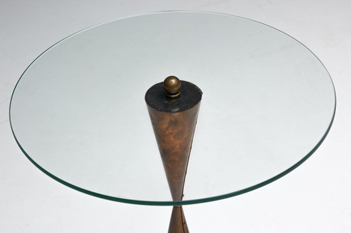 Conical Copper Side Table - 1970s